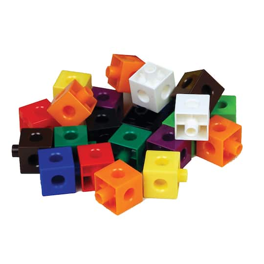 10 couleurs vives pack de 1000 EDX Education 53837 2 cm reliant cubes